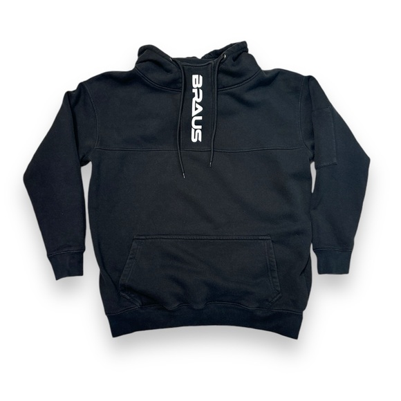 BRAUS Black Unisex Track Hoodie - Picture 8 of 9